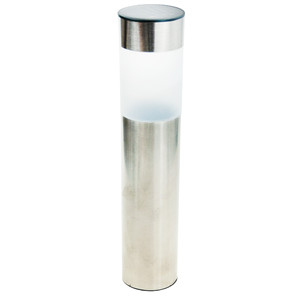 LUCES SOLARES PARA JARDÍN, COLUMNAS LED SOLARES VERDES INOX PLATEADAS - Product Image 3