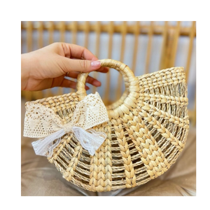 Best Price Eco-Friendly Summer Handbags Lady Handmade Pouch Rattan Tote <b>Bag</b> Straw Shopping <b>Bags</b> - Product Image 5