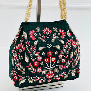 Casual 17 \ "X 12 \" X 7 \ "Bolso de mano con bolsillo interior de una sola partición y bordado Modelo No. 2125 - Product Image 1