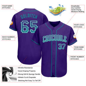 Jersey de béisbol de equipo personalizado transpirable de secado rápido ligero auténtico suministro de fábrica al por mayor para escuelas y clubes - Product Image 3