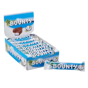 Sıcak satış gerçek kalite Bounty çikolata, hindistan cevizi dolu çikolata, 57gm, 24 bar kutusu toptan fiyat tedarikçisi
