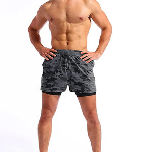Casual Summer <b>Elastic</b> <b>Waist</b> Training <b>Shorts</b> <b>With</b> Pockets Custom <b>Mens</b> 2 in 1 <b>Shorts</b> Running Gym <b>Shorts</b> - Product Image 2