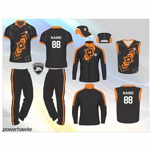 Ensemble de tenue de cricket confortable Powerhawke, nouveaux designs pour garçons adultes avec logo de designer coloré personnalisé et nom de l'équipe - Product Image 4