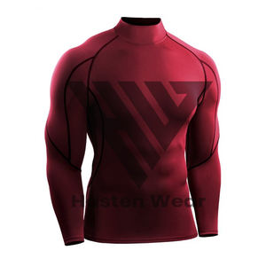 Camiseta de Compresión Rash Guard de Manga Larga para Hombre, de la Mejor Calidad, con Logotipo Personalizable, para MMA - Product Image 5