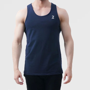 เสื้อกล้ามลำลองผู้ชาย ผ้าฝ้าย 100% แห้งเร็ว เป็นมิตรกับสิ่งแวดล้อม ระบายอากาศได้ดี ดีไซน์ล่าสุด ราคาขายส่ง ปรับแต่งได้ - Product Image 1