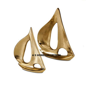 Atractivo diseño aluminio Metal acrílico Base forma única escultura chapada en oro para sala de estar abstracta - Product Image 3