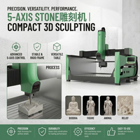 Machine de gravure sur pierre CNC 5 axes avec moteur 7,5 kW pour sculpture 3D en marbre, statue de Bouddha, colonne romaine, gravure sur granit
