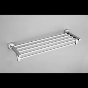 Stainless Steel 304 Wall-Mounted Hotel <b>Towel</b> Rack with 4 <b>Bars</b> Modern Design Mirror Polished Finish - Product Image 1