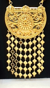 Nuevo conjunto de collar con colgante de mujer chapado en oro de 24 quilates a la moda, joyería fina de estilo árabe para bodas y fiestas - Product Image 5
