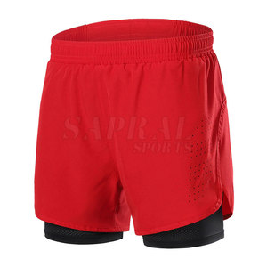 Concevez vos propres shorts de sport pour hommes personnalisés, taille élastique, motif uni, tissu en toile respirant, logo personnalisé, service OEM - Product Image 1