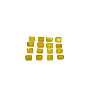 Saphir jaune naturel de Bangkok, calibré, octogones 7x5mm, pierres précieuses naturelles facettées, pour la création de bijoux - Product Image 1