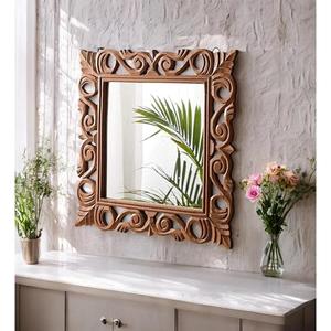 Espejo de Pared de Madera Reciclada de Alta Calidad con Espejo Decorativo Hecho a Mano para Sala de Estar, Entrada y Comedor - Product Image 6