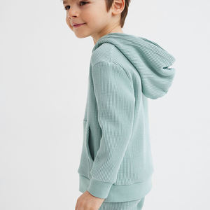 เสื้อสเวตเตอร์คอกลมแขนยาวถักแบบลำลองแนวสตรีทเสื้อมีฮู้ดสำหรับเด็กวัยหัดเดินเด็กผู้หญิง - Product Image 3