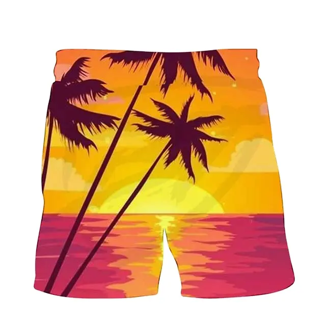 Hot Sale Swimming Trunks For Men Swim Trunks With Underpants Beachwear Casual Men's Printed Beach Shorts Quick Dry Swimwear