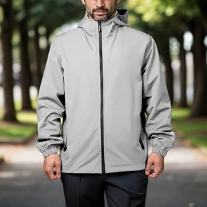 เสื้อแจ็คเก็ตกันน้ำแบบมีฮู้ด สปริงน้ำหนักเบา ซิปครึ่งตัว ด้านหน้า ลายพรางเคลือบสีตามสั่ง สำหรับทุกเพศ เหมาะสำหรับกิจกรรมกลางแจ้งและสวมใส่ลำลอง - Product Image 2