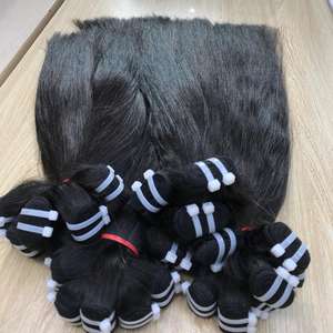 Extensions de cheveux humains vietnamiens naturels droits, super doublement étirés, cuticules alignées, trame de génie sans perte de poux - Product Image 1