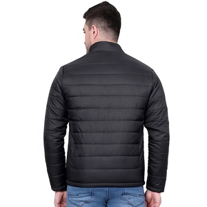 Men's Premium Quality 100% Polyester Stand Collar Puffer Jacket Full Zipper Winterwear Streetwear Formal Style <b>Winter</b> Front - Product Image 4