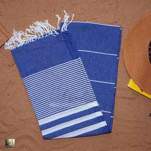 Vente en gros de couverture de hammam peshtemal légère en coton turc dissimulation de plage résistante au sable à séchage rapide avec logo personnalisé pour le voyage - Product Image 5