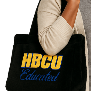 HBCU, bolso de mano de piel SGRho negro educado, bordado de chenilla de felpa, hermandad griega Divine Nine, regalo, logotipo personalizado, bolso de moda - Product Image 5