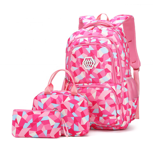 Cute Printed 3-Piece <b>Girls</b> <b>School</b> <b>Bag</b> Set for <b>School</b> with Polyester Lining - Product Image 1