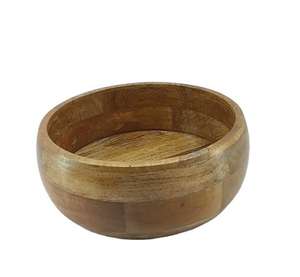 Bol en bois de qualité durable, finition naturelle, pour la table à manger à la maison, décoratif et servant de saladier, fruits, utilisation de bol en bois - Product Image 1