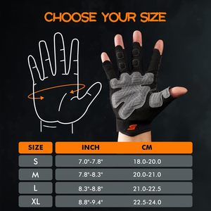 Suestar <b>Half</b> Finger Lightweight PU Material Gym Fitness Gloves Mesh Breathable Non <b>Slip</b> Training Weight Lifting Buckle Closure - Product Image 4