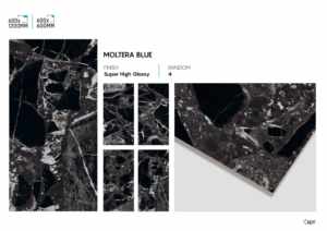 Carreaux de porcelaine super noir à haute brillance 60x120cm, solution de revêtement de sol et de mur luxueuse et polie - Product Image 4