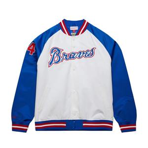 Chaqueta universitaria de satén con bordado por sublimación al por mayor acabado brillante con diseño personalizado de doble técnica - Product Image 1