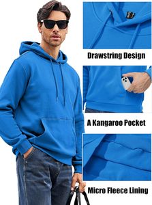 Sudadera con capucha bordada personalizada para hombre, sudadera de lana de algodón, estilo urbano, moda cálida, ropa de calle de invierno - Product Image 4