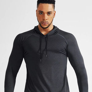 Camisa deportiva ligera de manga larga con capucha para hombre, ropa transpirable de diseño de secado rápido holgada y cómoda - Product Image 6