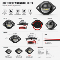 6 Luces Laterales LED para Camión, 12-24V DC, Impermeables, Luces Traseras para Remolque, Ajuste Universal para Camión, Furgoneta, Autobús, RV