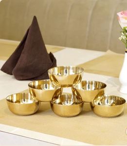 Kansa Katori Laiton Globe Bronze Bols Élégant Plain Esthétique Métal Dîner et Lunchware - Product Image 2