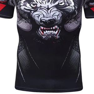 High Quality Custom <b>Compression</b> <b>Shirt</b> <b>Men's</b> Short Breathable Rash Guards Factory-Made High Sublimated Printing Rash Guards - Product Image 2