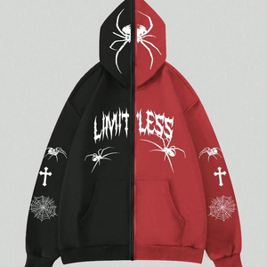 เสื้อฮู้ดแบบสวมหัวมีซิปสำหรับผู้ชายเสื้อสเวตเตอร์ผ้าฟลีซหลายสีพิมพ์ลายดิจิตัลฤดูหนาว - Product Image 1