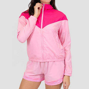 Survêtement coupe-vent personnalisé de qualité supérieure veste de survêtement léger à fermeture éclair complète survêtement pour femmes 2025 - Product Image 1