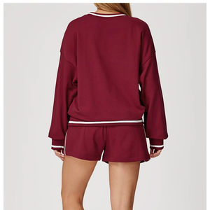 Custom Vendors Tech Fleece Cotton Round Neck Sweatshirt Tracksuits for <b>Women</b> <b>Outfits</b> Jogger <b>2</b> <b>Piece</b> Set - Product Image 3