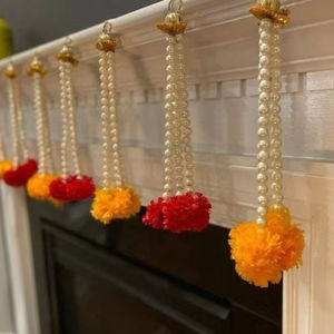 แขวนผนังมุกดาวเรือง, ตกแต่งบันได, ตกแต่งงานแต่งงานแบบอินเดีย, ฉากหลังเวที, การตกแต่งฉากหลัง haldi mehendi, การตกแต่ง ganpati - Product Image 1