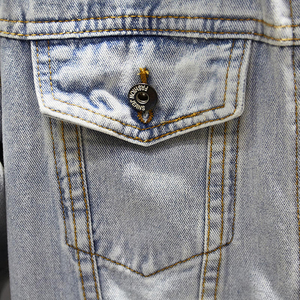 Chaqueta vaquera cómoda para hombre con estampado de logotipo personalizado 2024 con capucha tejida única Servicios OEM para la primavera - Product Image 4