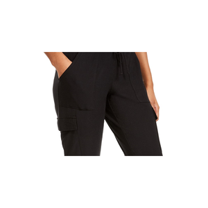 Pantaloni Jogger in Velluto Nero Planet Gold Junior, Taglia Media, Traspiranti, Casual, Cargo, a Gamba Dritta, Vita Media, Effetto Stropicciato - Product Image 2