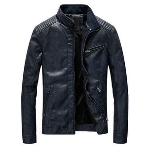 Veste en cuir pour homme de haute qualité, neuve, manches longues, poches zippées, style fourrure pour les sports d'hiver - Product Image 3