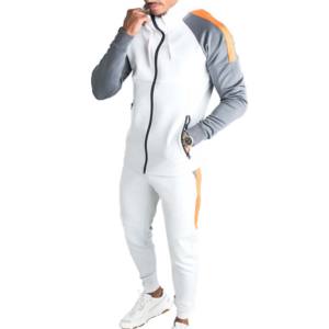 Chándales de invierno para hombre de alta calidad 100% algodón polar elástico con cremallera conjunto de 2 piezas traje deportivo informal - Product Image 5