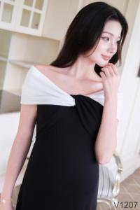 Vestido de Maternidad de Verano de Alta Calidad V1207 Vietnam ODM, Manga Corta, Absorbente de Sudor, Tejido Suave y Cómodo, Antiencogimiento - Product Image 5