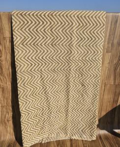 บล็อกมือพิมพ์วัสดุวิ่งผ้าฝ้าย 100% ทําผ้าอินเดียสิ่งทอหน้าแรกผ้า Zig Zag หัตถกรรมทําผ้า - Product Image 5