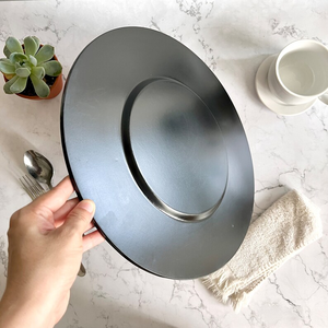 Elegant Premium Wood Dinnerware <b>Chargers</b> Handcrafted Exclusive Pearl Plate Decorative <b>Charger</b> Plates Eco-Friendly Premium Wood - Product Image 4