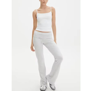 Personnalisé beurre Scrunch fesses taille haute Gym Fitness entraînement Flare Yoga Spandex/Nylon solide respirant grande taille femmes - Product Image 2