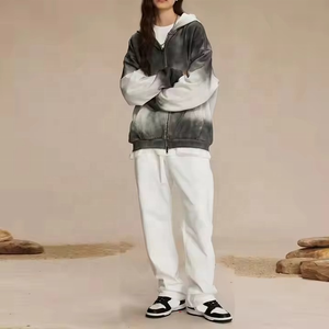 Sweat à capuche en coton à manches longues et fermeture éclair de haute qualité avec logo personnalisé pour les femmes vêtements de sport décontracté uni épaule confortable - Product Image 5