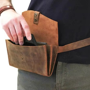 Sac banane de créateur en cuir véritable Sac banane pour hommes Ceinture en cuir Sac de poitrine pour l'extérieur Sac de voyage LWB-0095 - Product Image 1