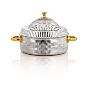 Marmite isolée à double paroi de la meilleure qualité Casserole en acier inoxydable de style luxueux servant une marmite - Product Image 1