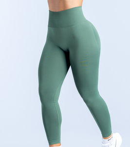 เลกกิ้งออกกำลังกายผู้หญิงคุณภาพสูง เอวสูง เซ็กซี่ สีพื้น แห้งเร็ว ระบายอากาศดี ไร้ตะเข็บ รับผลิตแบบ OEM - Product Image 5