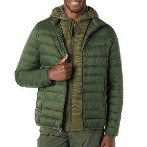 Veste d'hiver matelassée pour hommes et femmes en gros, veste chaude épaisse à capuche, imperméable, coupe-vent, veste alternative au duvet pour l'extérieur - Product Image 4
